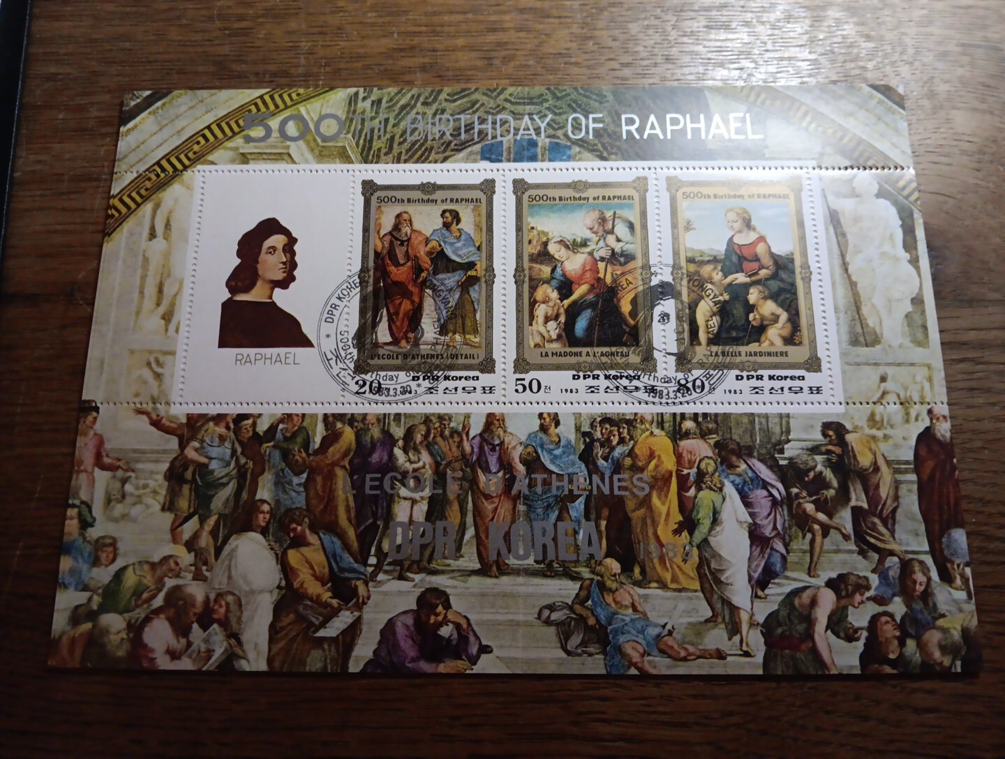 POST STAMPS BLOCK (MB1003)  500TH BIRTHDAY OF RAPHAEL