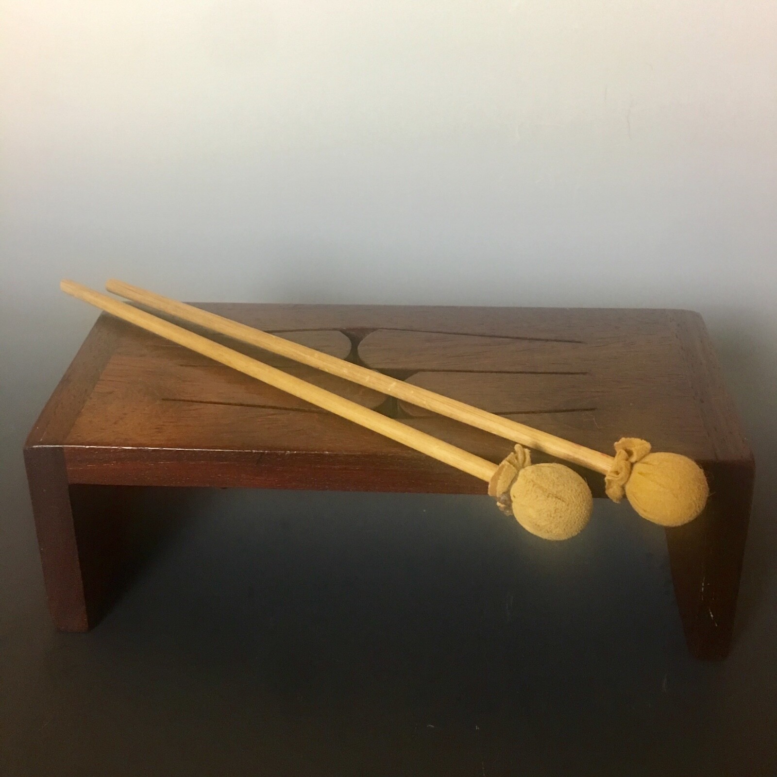 Cantania Folk Instruments Wood Tabletop Tongue Drum Four Notes