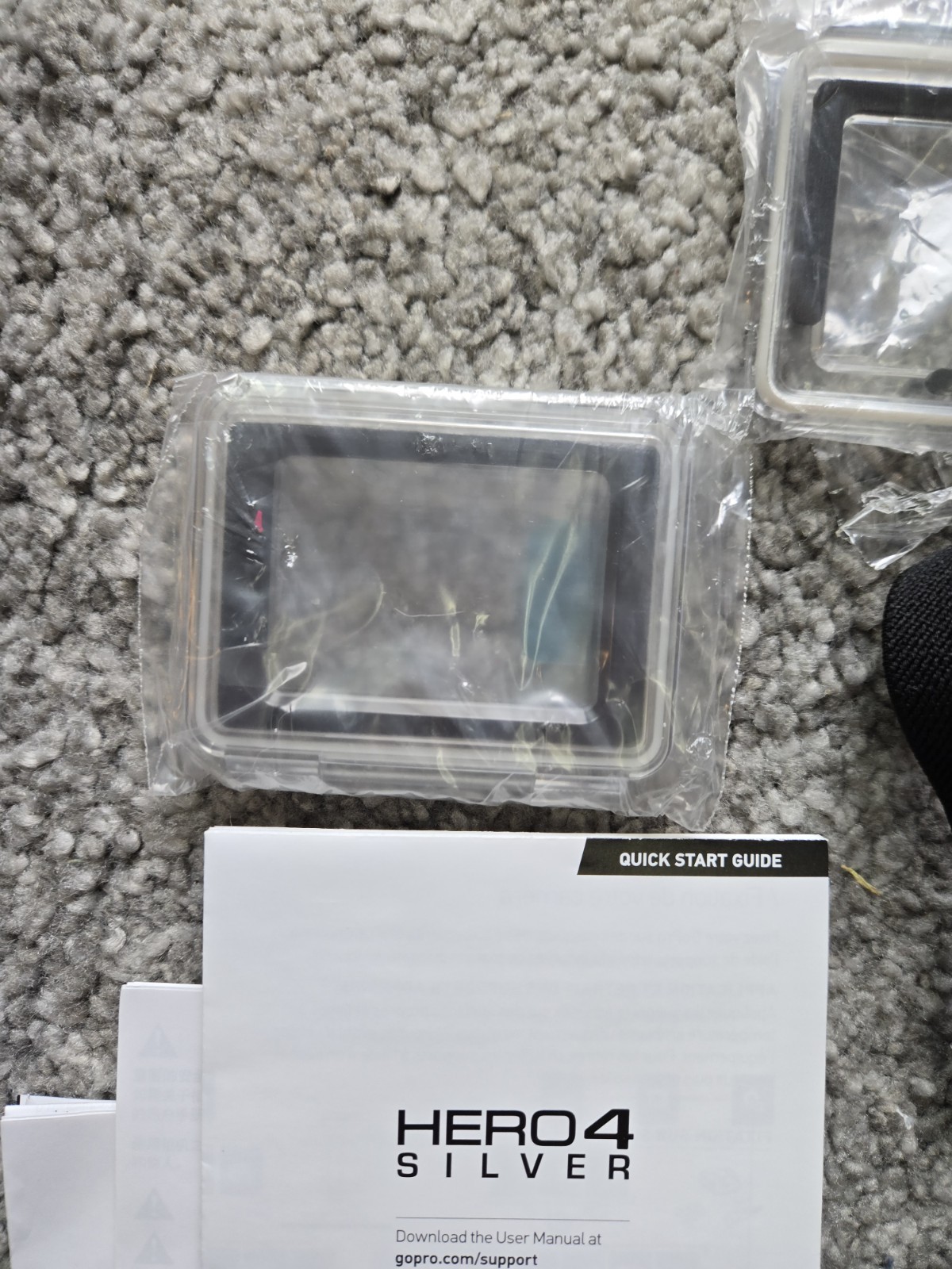 Gopro Hero 4 With Case Different Backs. Wearable Mount W/ Different Attachments