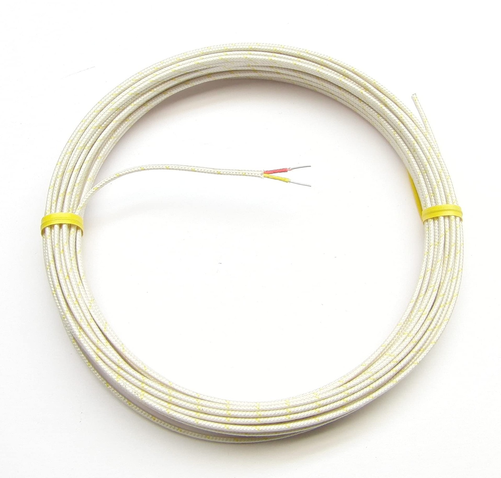 K-Type Thermocouple Wire AWG 24 Solid Type K with Braided Fiberglass Insulati...