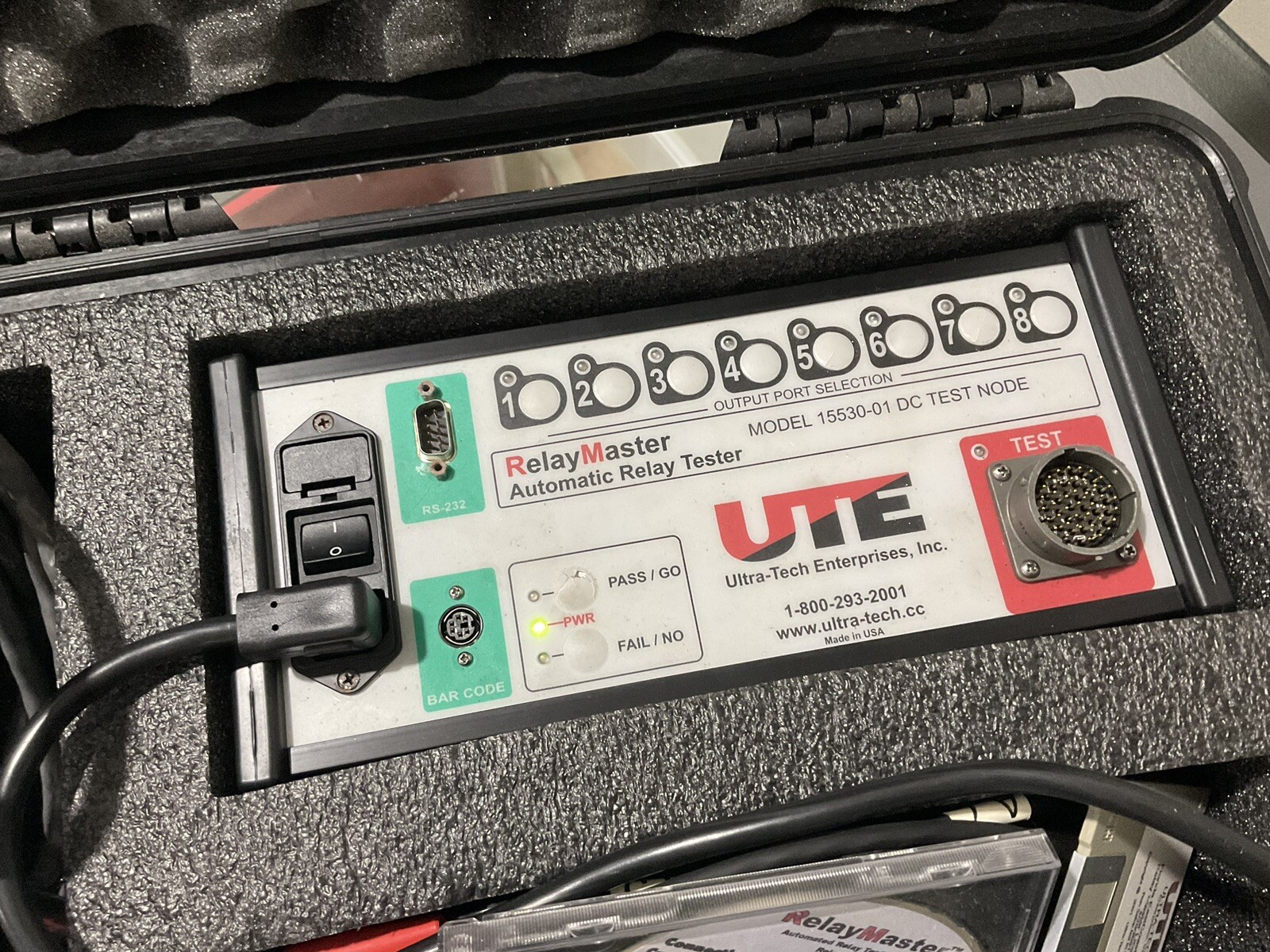 UTE Relay Master Automatic Relay Tester 15530-01 DC TEST NODE