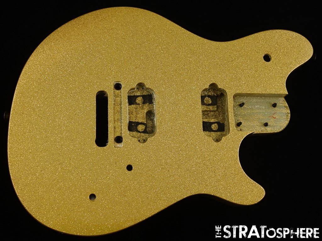EVH Eddie Van Halen Wolfgang Standard BODY, Floyd Rose Route Gold Sparkle