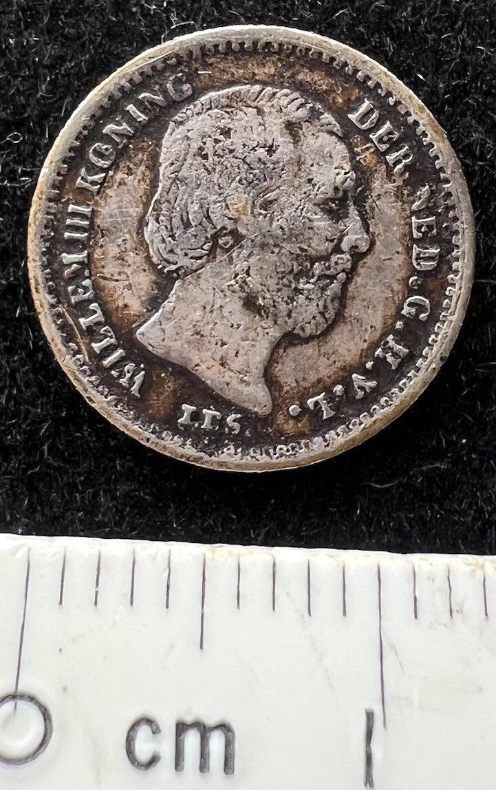 1868 Netherlands William III Silver Five 5 Cents Coin 5c