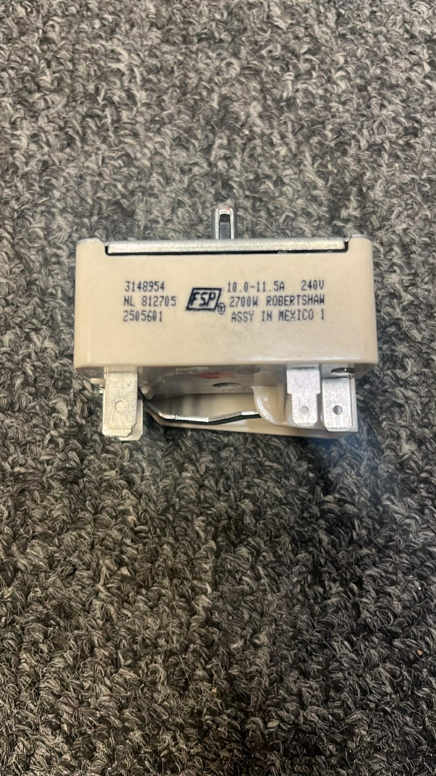 OEM Whirlpool Range 8" Burner Switch WP3149400 for WFC150M0JB4
