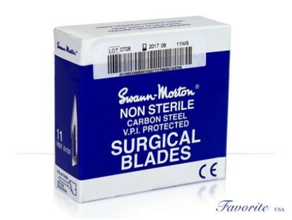 SWANN MORTON Mold Cutting Scalpel Surgical Jewlery #11 Pack of 10 Single Blades