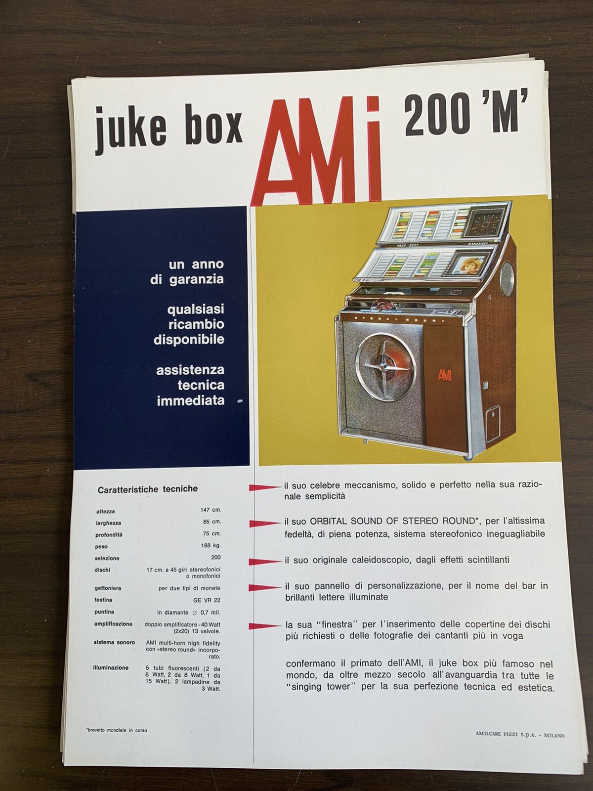 Juke Box Ami 200 Brochure Leaflet - Ami Royal