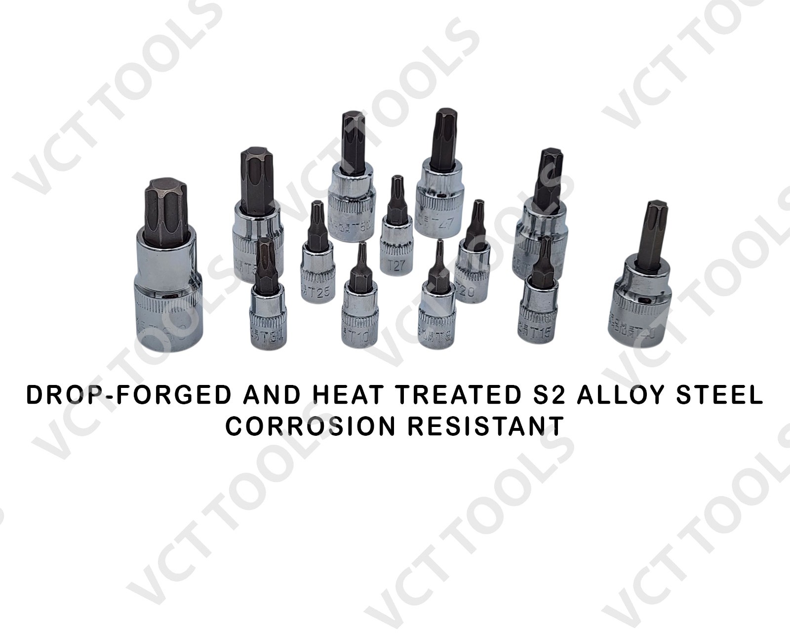 13pc Torx Bit Socket and E-Socket Set, High Quality CR-V and S2 Sockets