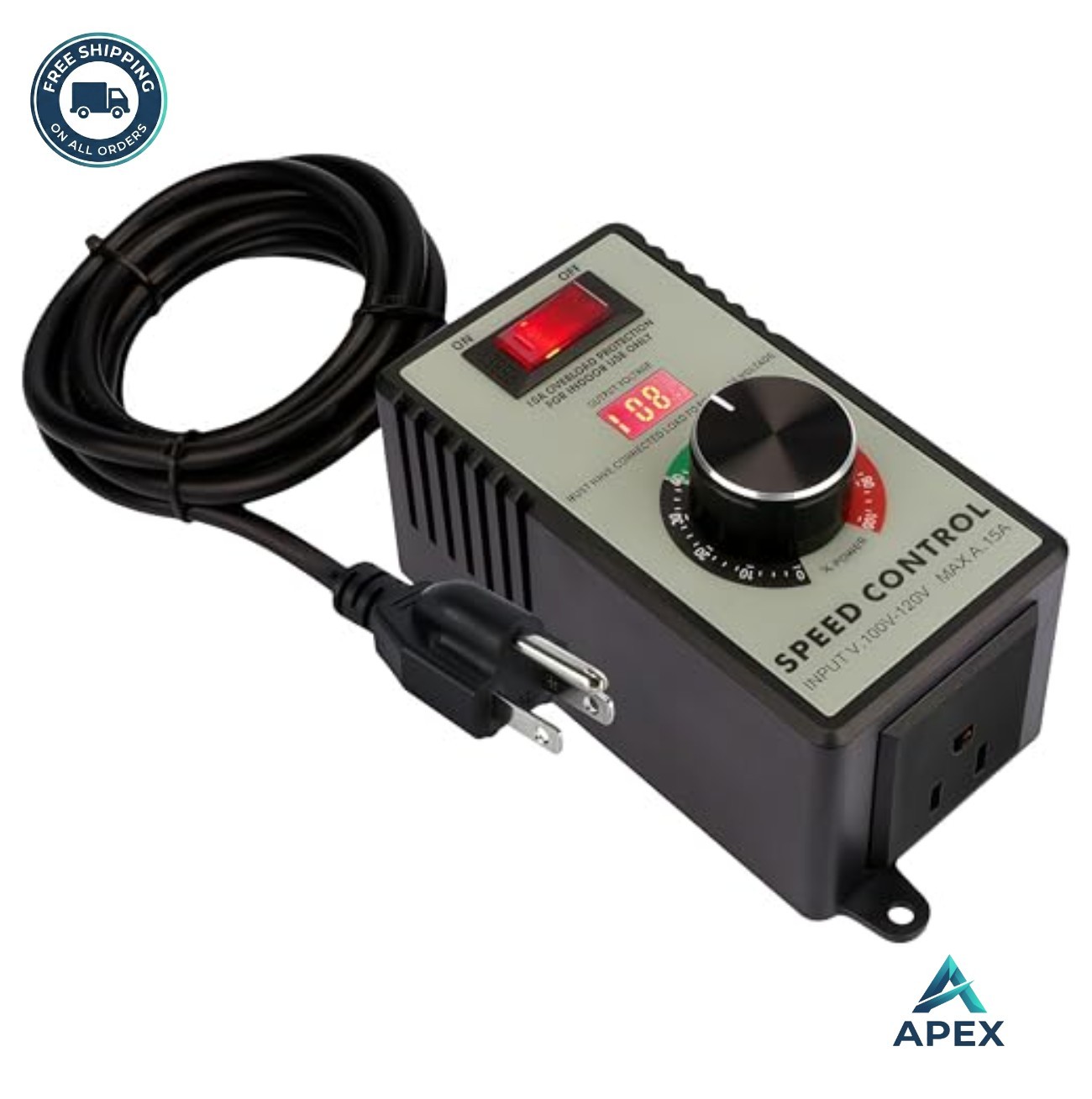 AC Motor Speed Controller 110V 4000W Variable Rotary Switch 15A Angle Grinder