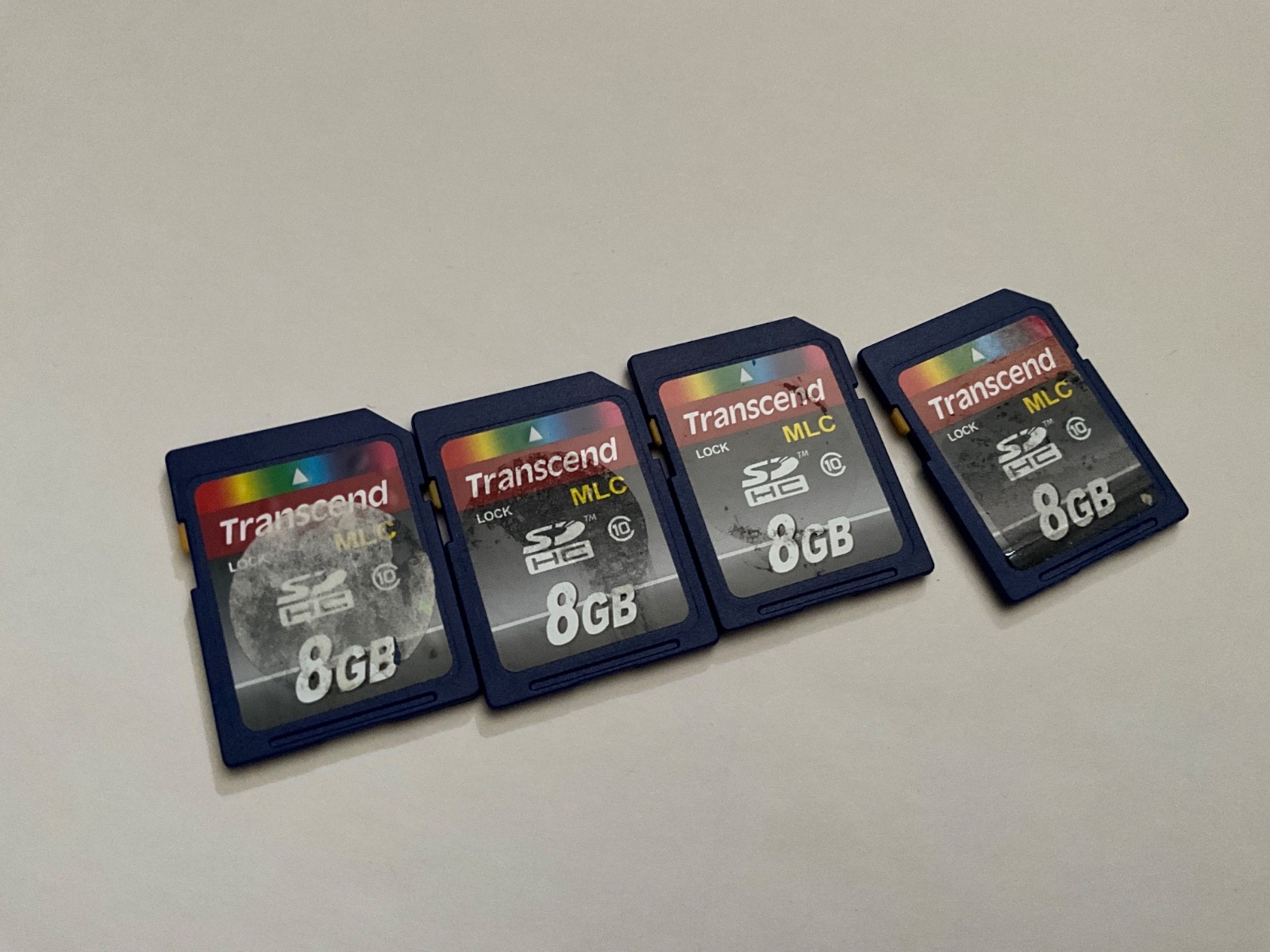 Lot of 4pcs 8gb Transcend SDHC  Memory Card for SDHC Nikon canon cameras