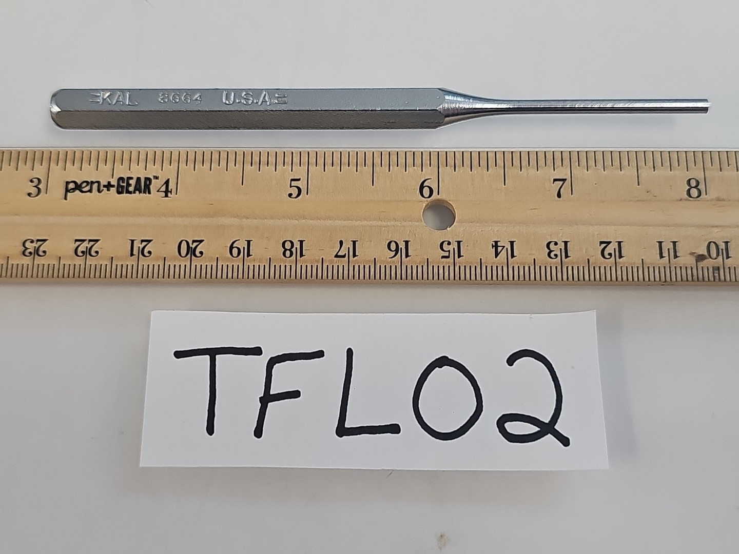 KAL TOOLS PUNCH 8664 END SIZE 1/8" VINTAGE 5” LONG USA