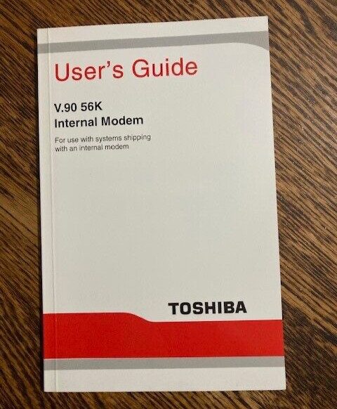Vintage Toshiba User's Guide V.90 56K Internal Modem 88p. MINT!
