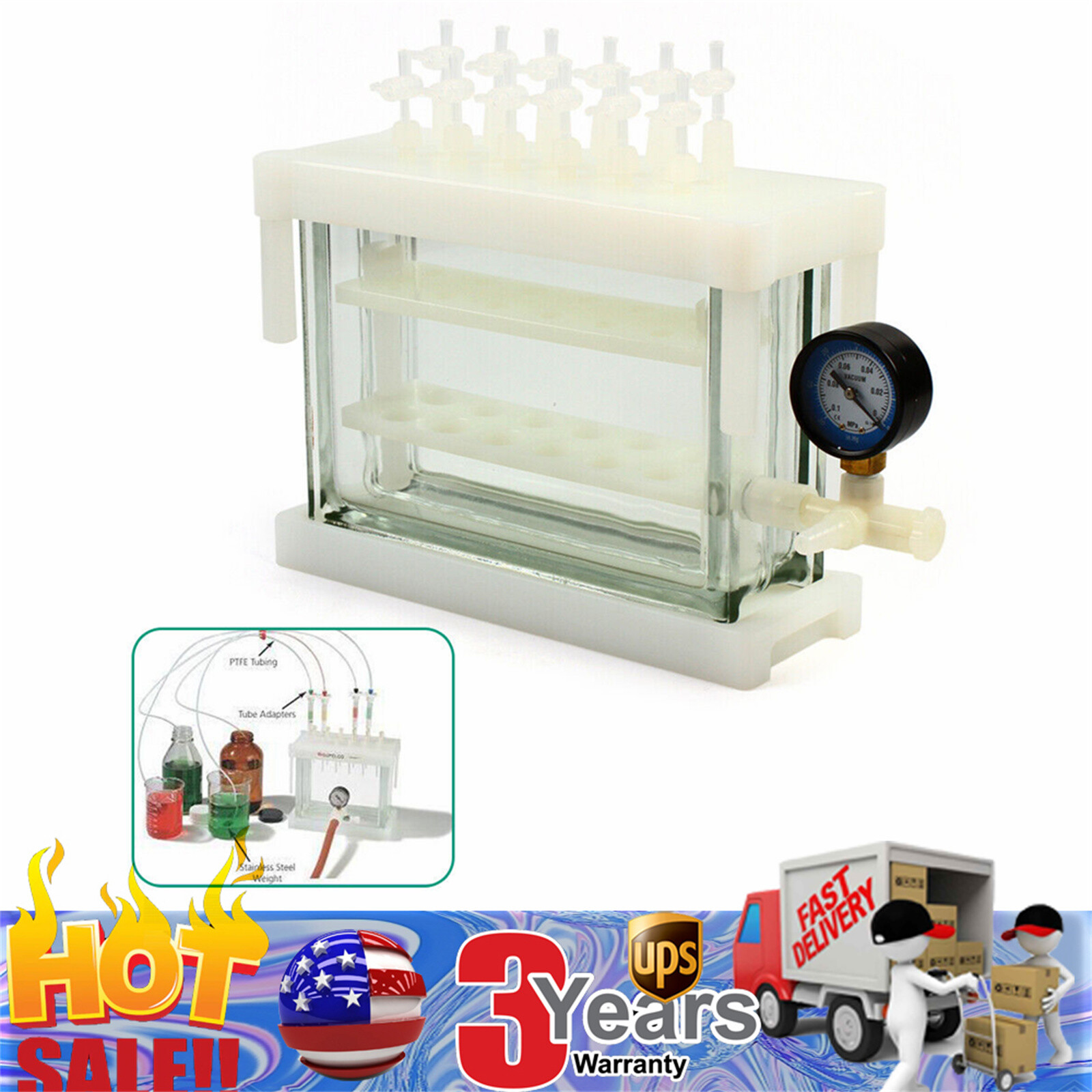 A complete set of 12 position SPE Manifold system, Vacuum SPE manifold e