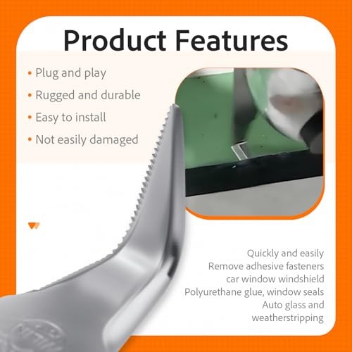 Multi Tool Cod Knife Blade | L-Shaped Windshield Removal Tool | Bent Cut Out