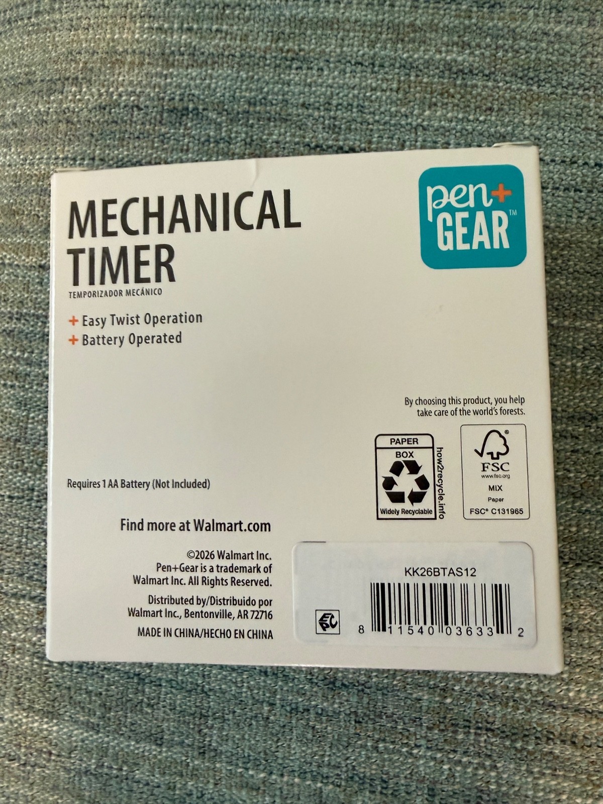 new open box pen+gear mechanical timer