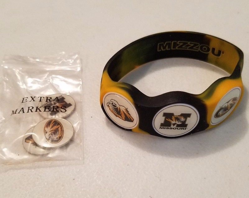 Wrist Skins Golf Ball Marker Bracelet,Missouri Mizzou Tigers,Magnetic,Size L M S