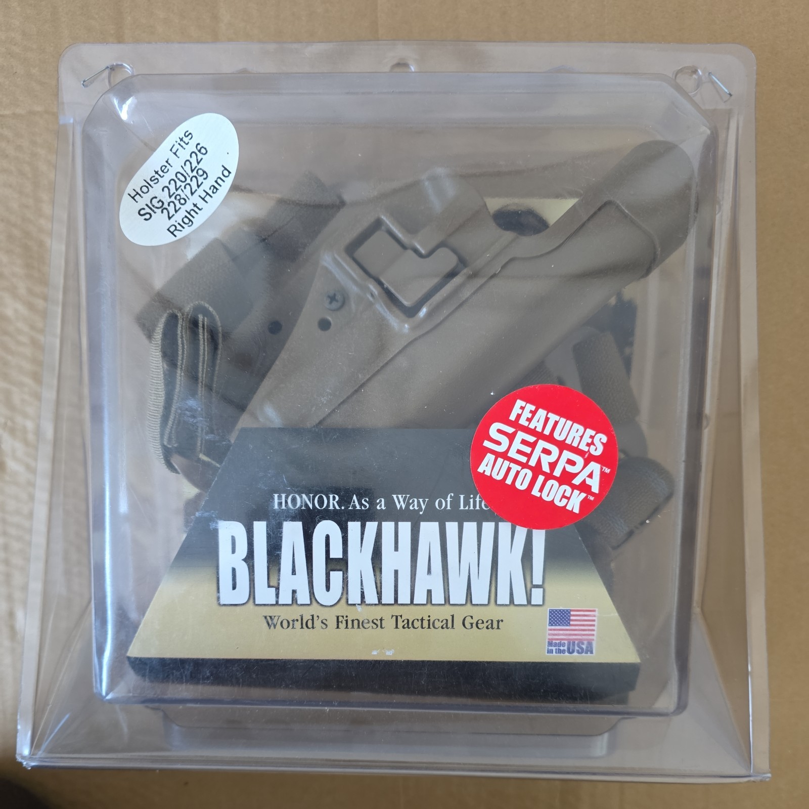 Blackhawk Tactical SERPA Gun Holster SIG 220 226 228 229 RH Coyote Brown, NEW