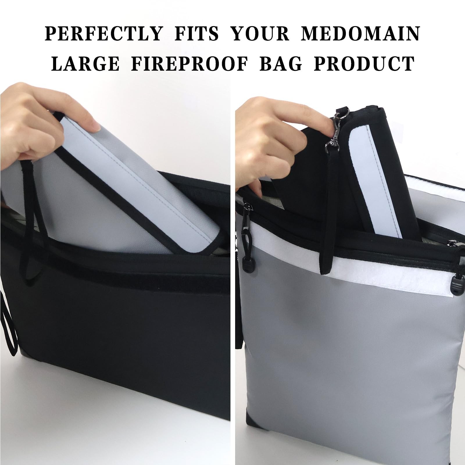 Small Money Bag 2 Pack (8.3“ × 5.1”)，Zippered Fireproof Waterproof Document B...