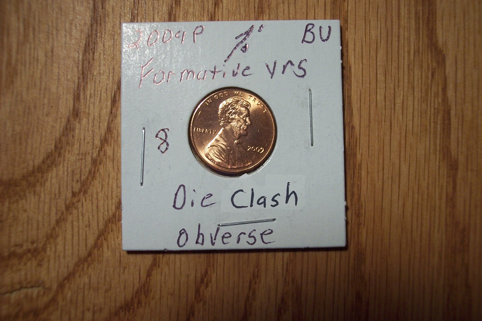 "Catfish Abe" 2009 P Abe Formative Yrs Cent Die Clash Error 001