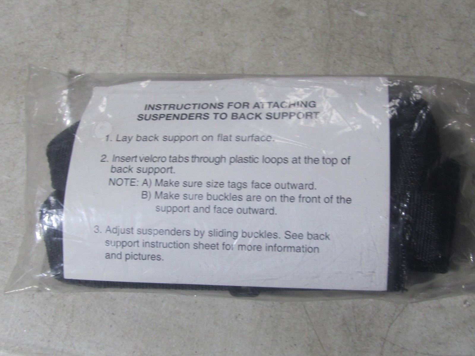 ALLEGRO LIFTING BACK SUPPORT BELT SUSPENDERS 7123-03 LARGE