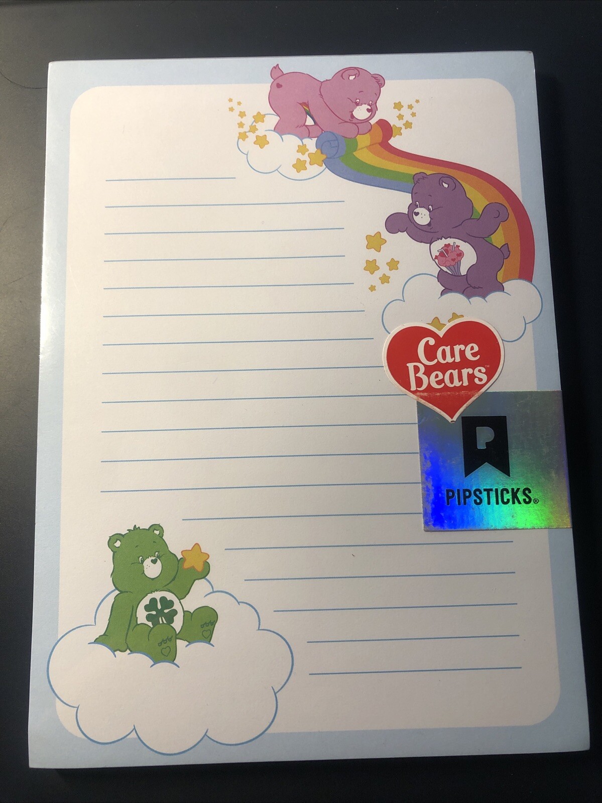 Pipsticks Notepad Classic Care Bears Pipstickers NIP 75 Pages