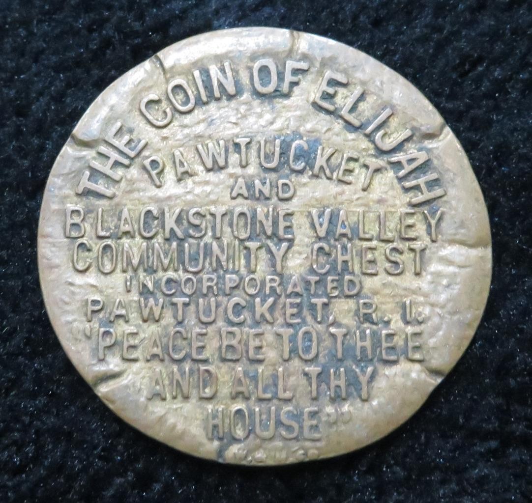 Pawtucket & Blackstone Valley Community Chest *Coin of Elijah* A736
