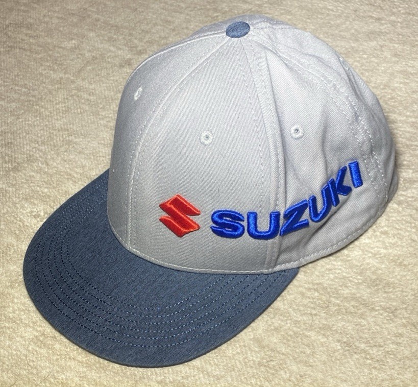 Suzuki Sideways Snapback Hat Cap Gray GSXR GSX-R RMZ RM-Z DRZ KINGQUAD QUADRACER