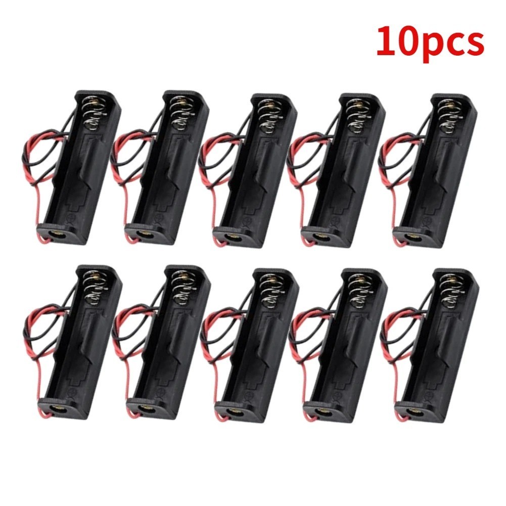 APWIKOGER 18650 Battery Holder Case Single Slot Black Box with Wire Leads DIY Ki