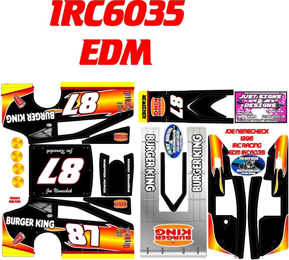 1RC EDM  WRAP SALVAS MUDBOSS 1X18 JOE NEMECHECK 1996 THEME WRAP KIT