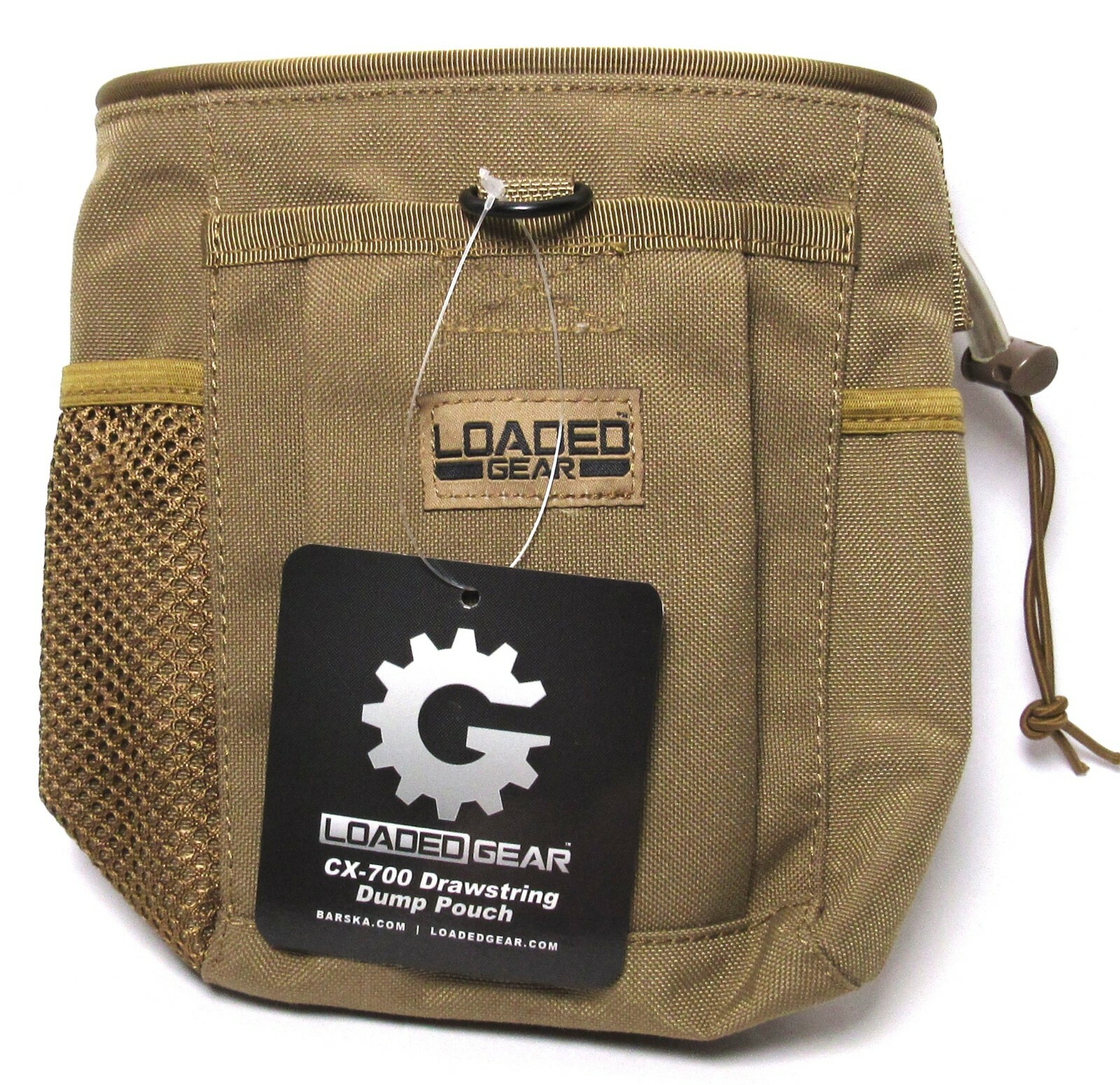 BARSKA Loaded Gear CX-700 Drawstring Dump Pouch Dark Earth #BI12626 >NEW<