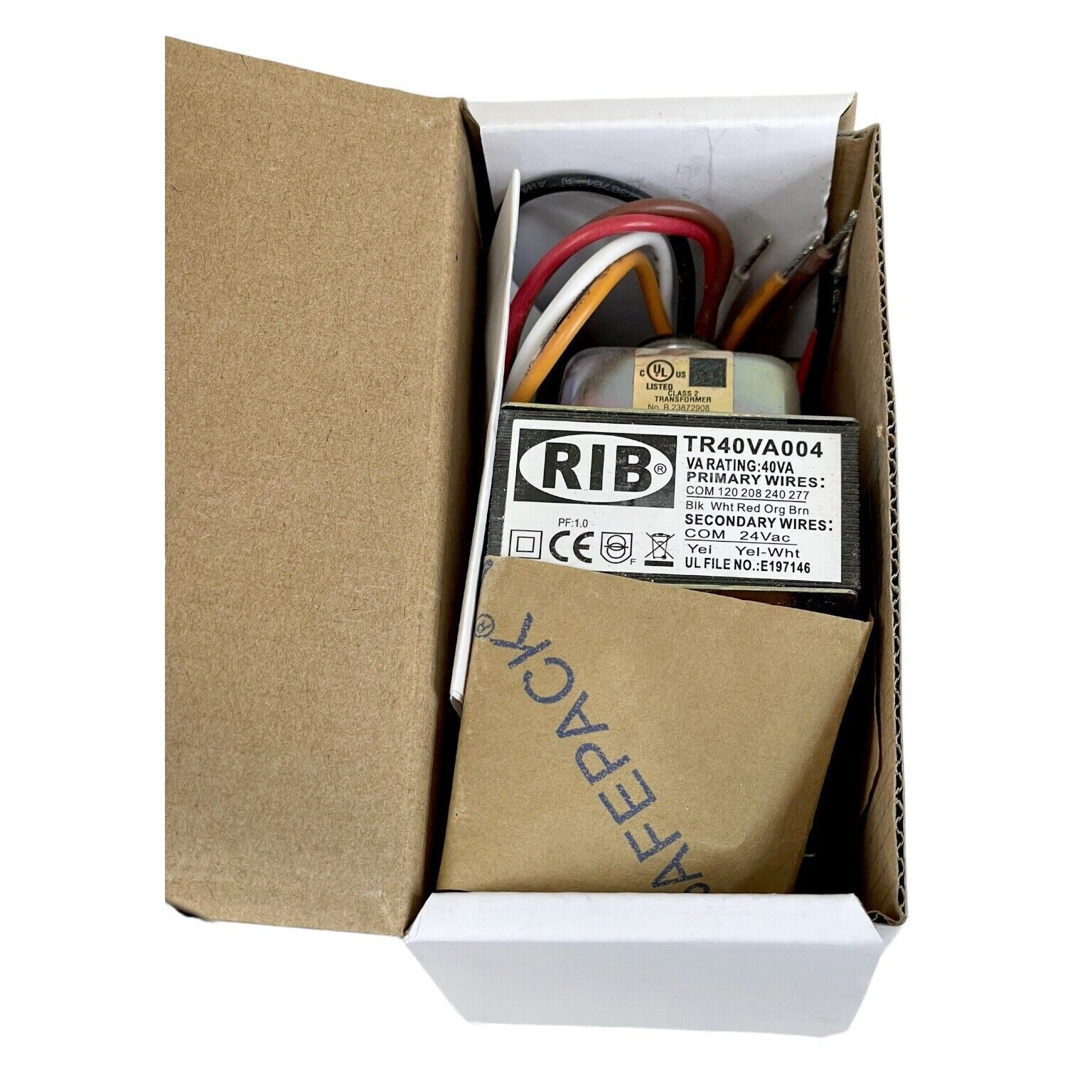 RIB Class 2 Transformer 40VA Open Hub Foot TR40VA004 (2ETD8)