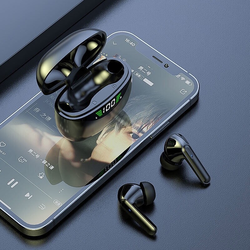 Bluetooth Earbuds Headset 5.3 Wireless Noise Cancelling with Charging Case TWS