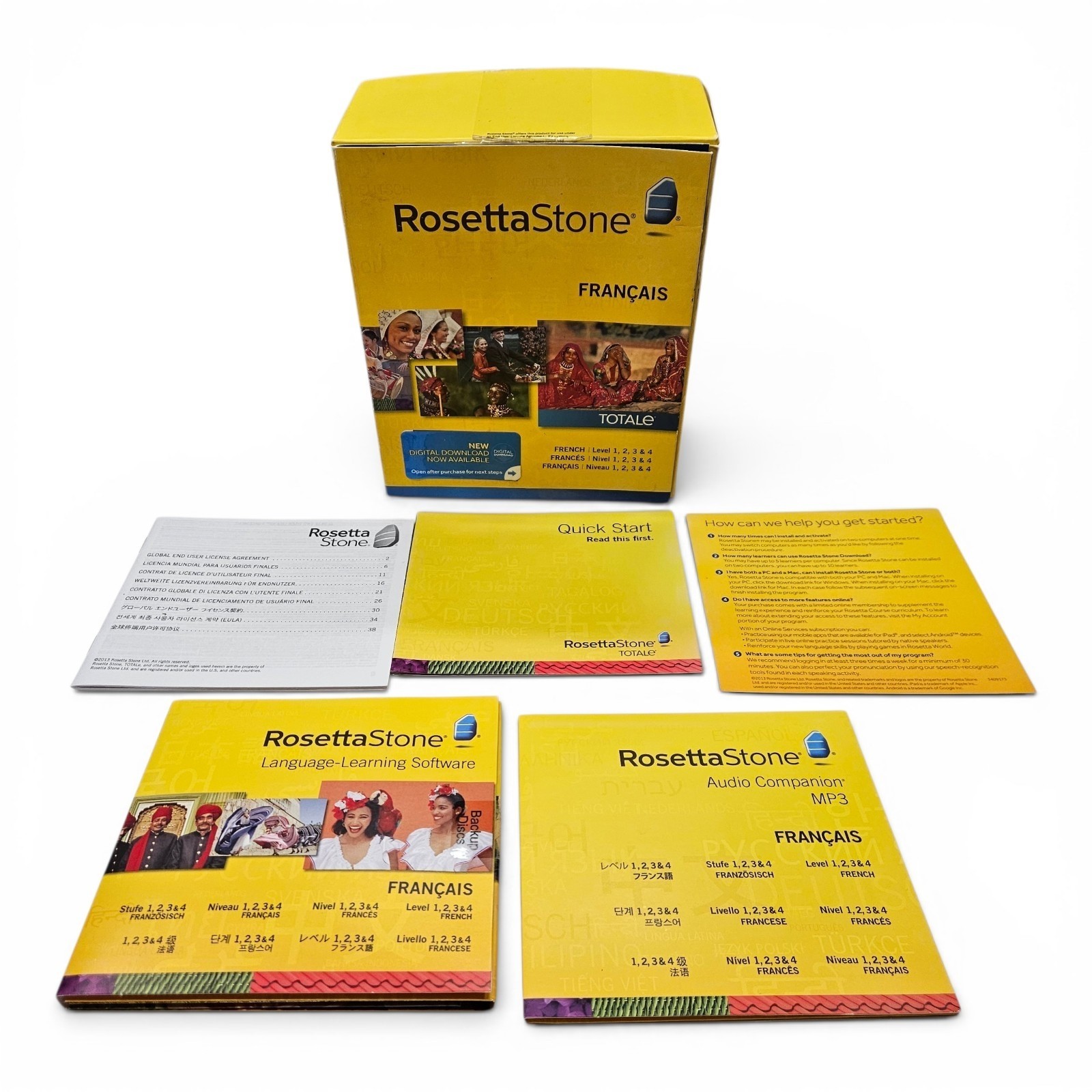 ​Rosetta Stone French Totale Levels 1-4 Complete 7 Disc Box Set