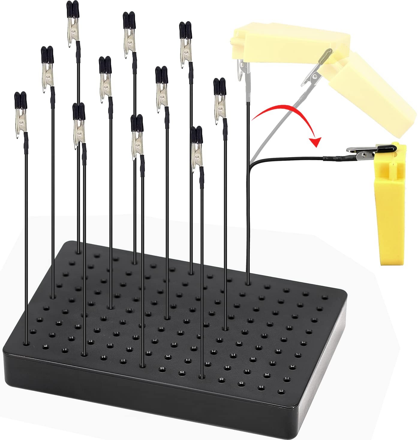 Yocoolfun Model Painting Stand Base Holder and 12PCS Bendable 1 Piece