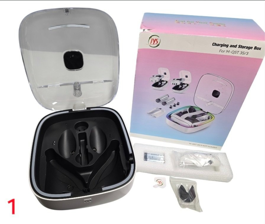 JYS Charging & Storage Box for Meta Quest 3/3S rechargeable batteries. Open Box