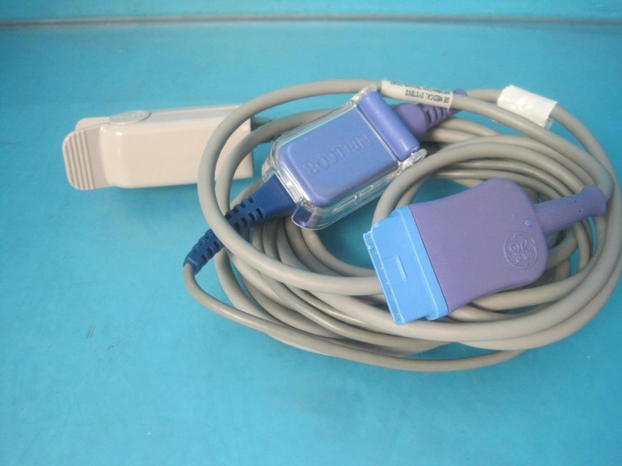 GE SpO2 INTERCONNECT CABLE NELLCOR OXIMAX 10ft REF 2025350-001 DS-100A SENSOR