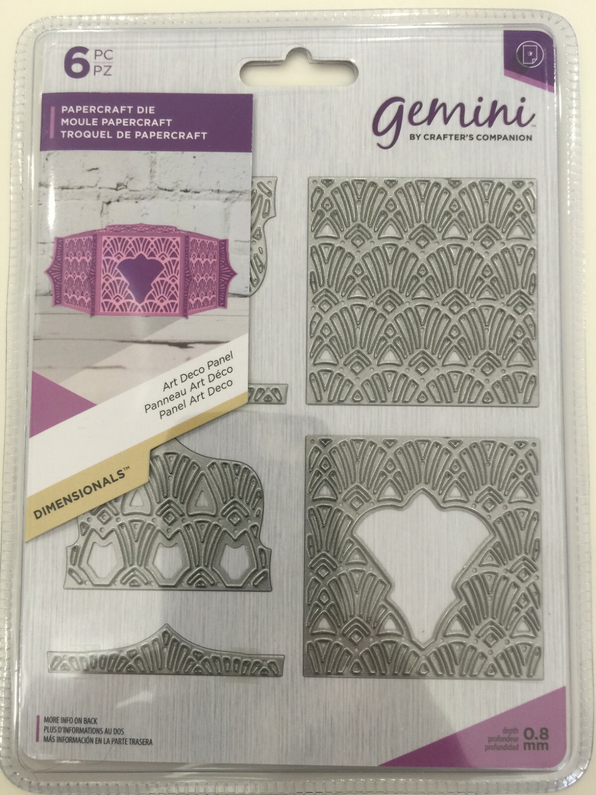 New Crafters Companion - Gemini Treasure Box Dimensional Dies   Art Deco Panel