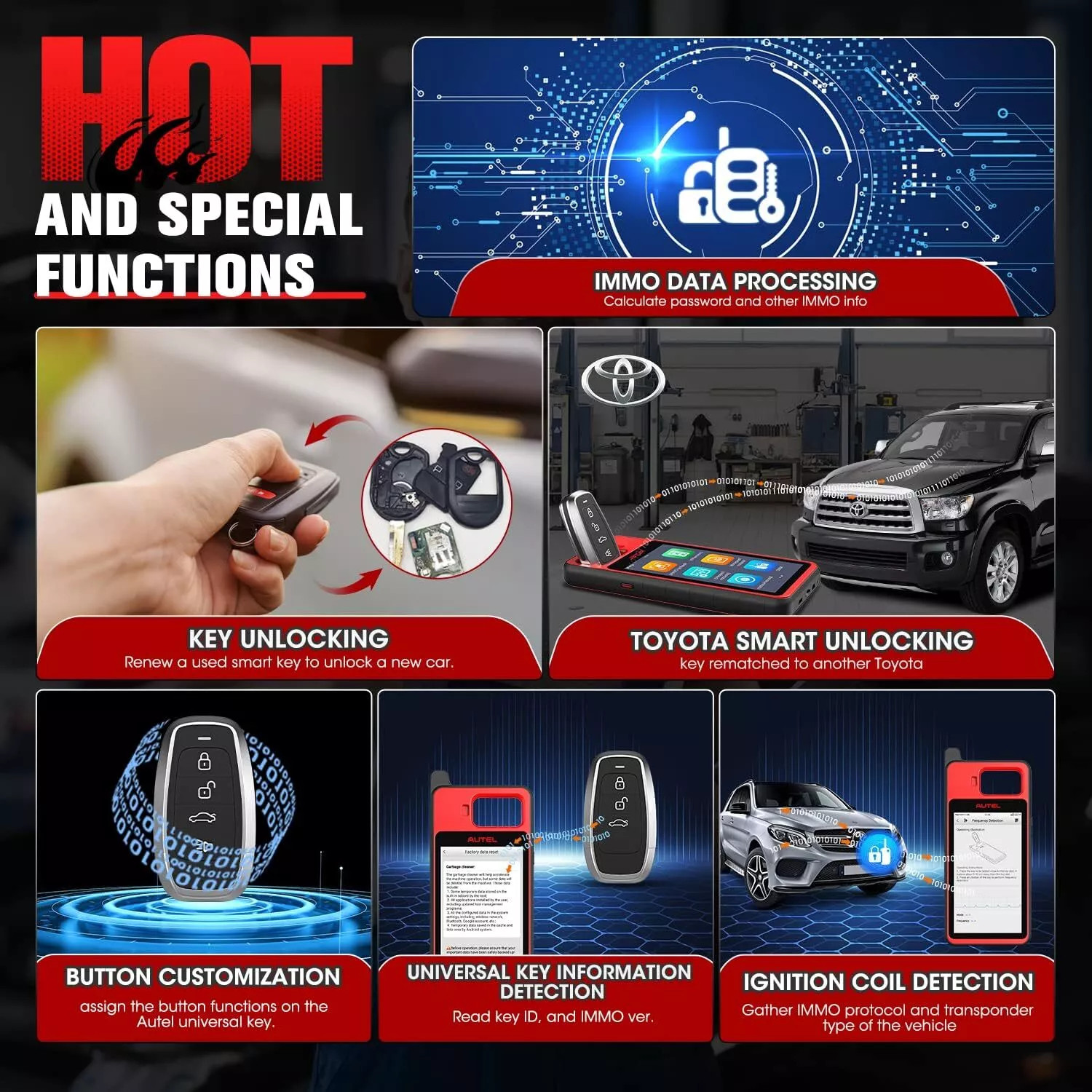 2026 Autel MaxiIM KM100 KM100E Key Fob Programming Tool Programmer Immobilizer