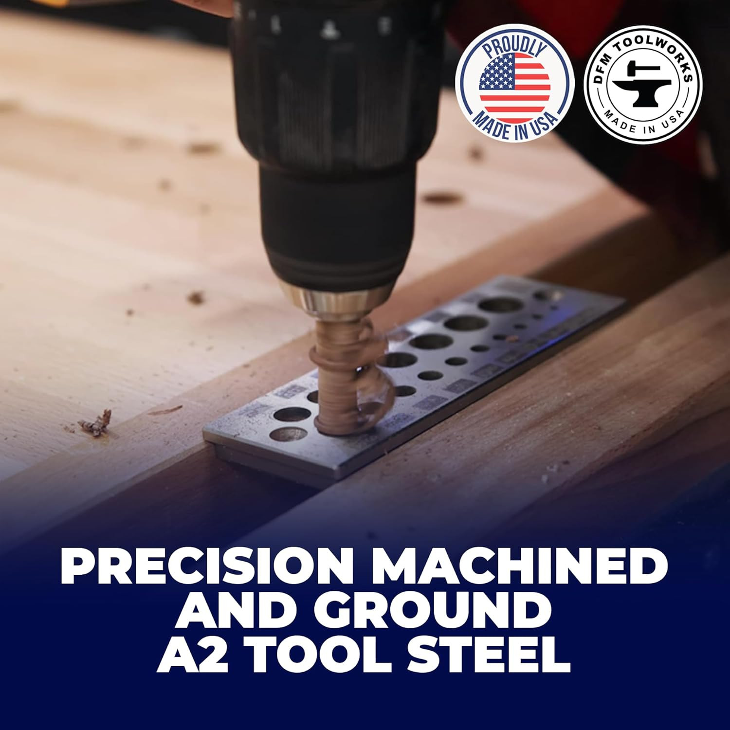 Doweling Tool - Premium Dowel Maker Tool, Versatile Dowel Plate, High-Grade A2 S