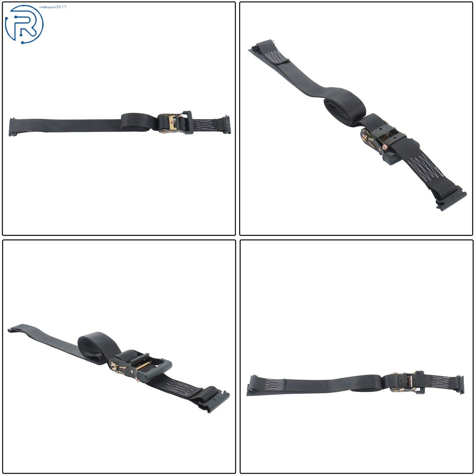 2 Pack E Track System Secure Cargo Durable For Trucks Vans 9' Ratchet Strap