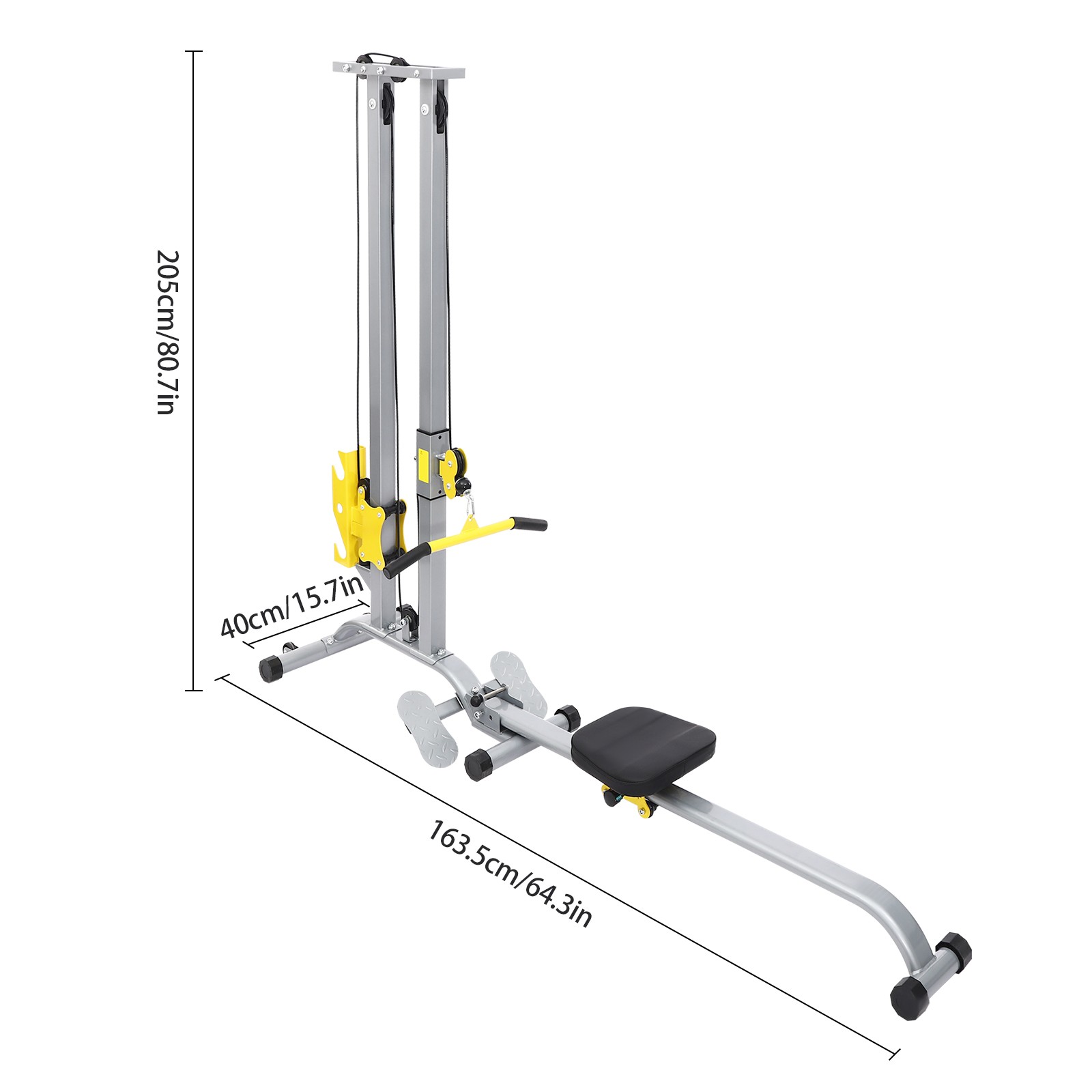 Low Row Cable Fitness Exercise Body Workout Strength Training Bar Machine