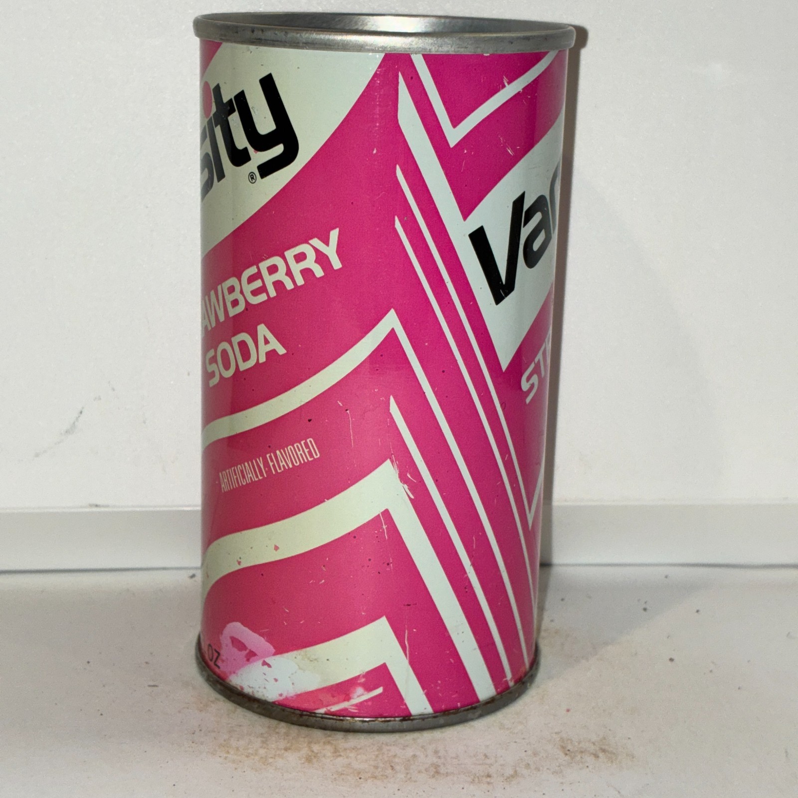 Varsity Strawberry soda can