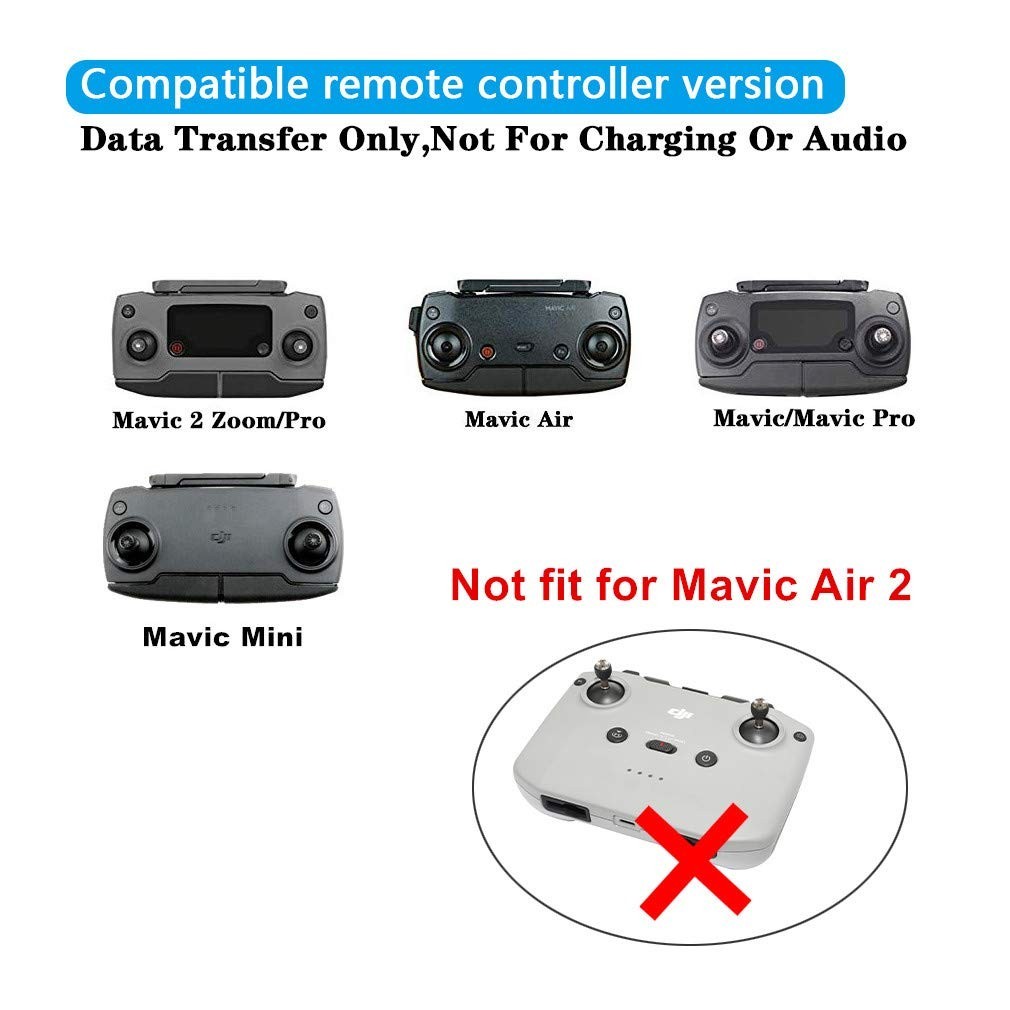 Hanatora 3.66 Inch iOS Remote Controller Cable for DJI Mavic Mini Mavic 2 Pro