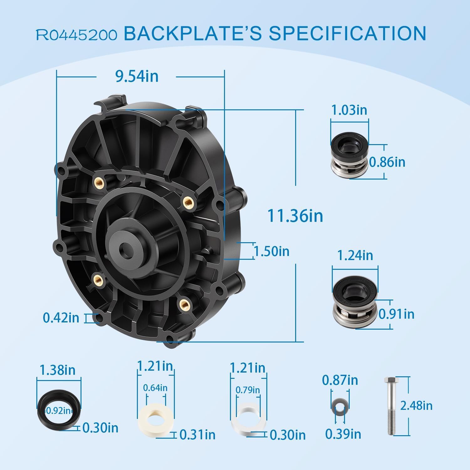 R0445200 Backplate Replacement for Zodiac Jandy Pool and Spa ePump, Stealth