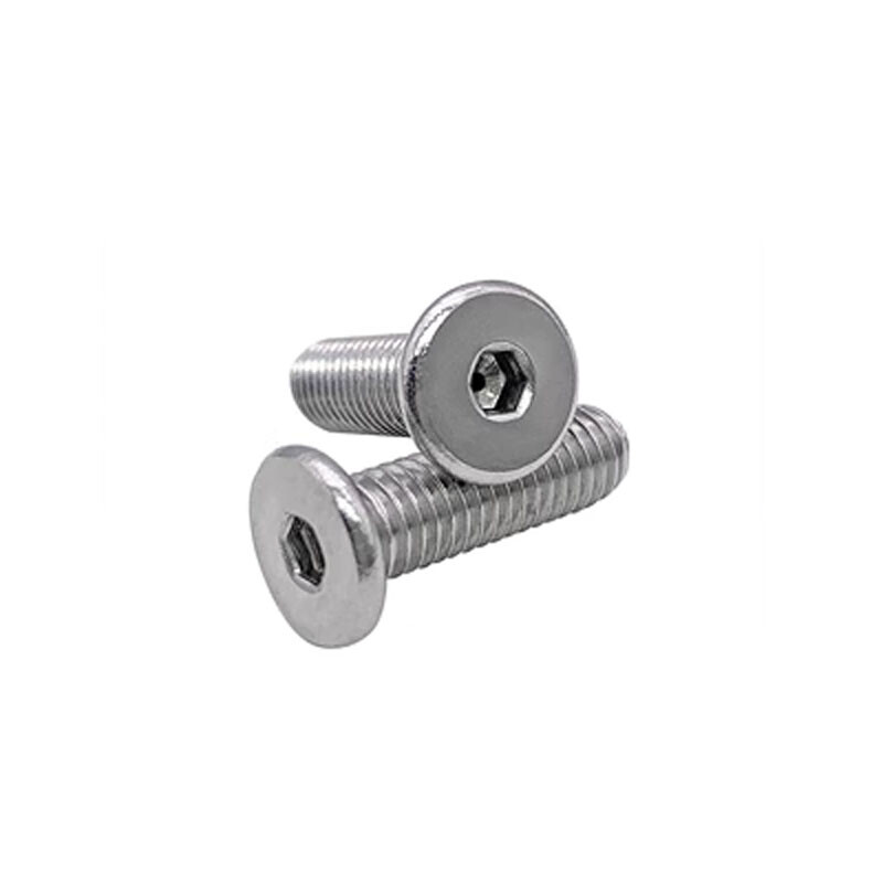M4 SUS304 Steel Flat head Allen screws Thin Head Through Hole bolts