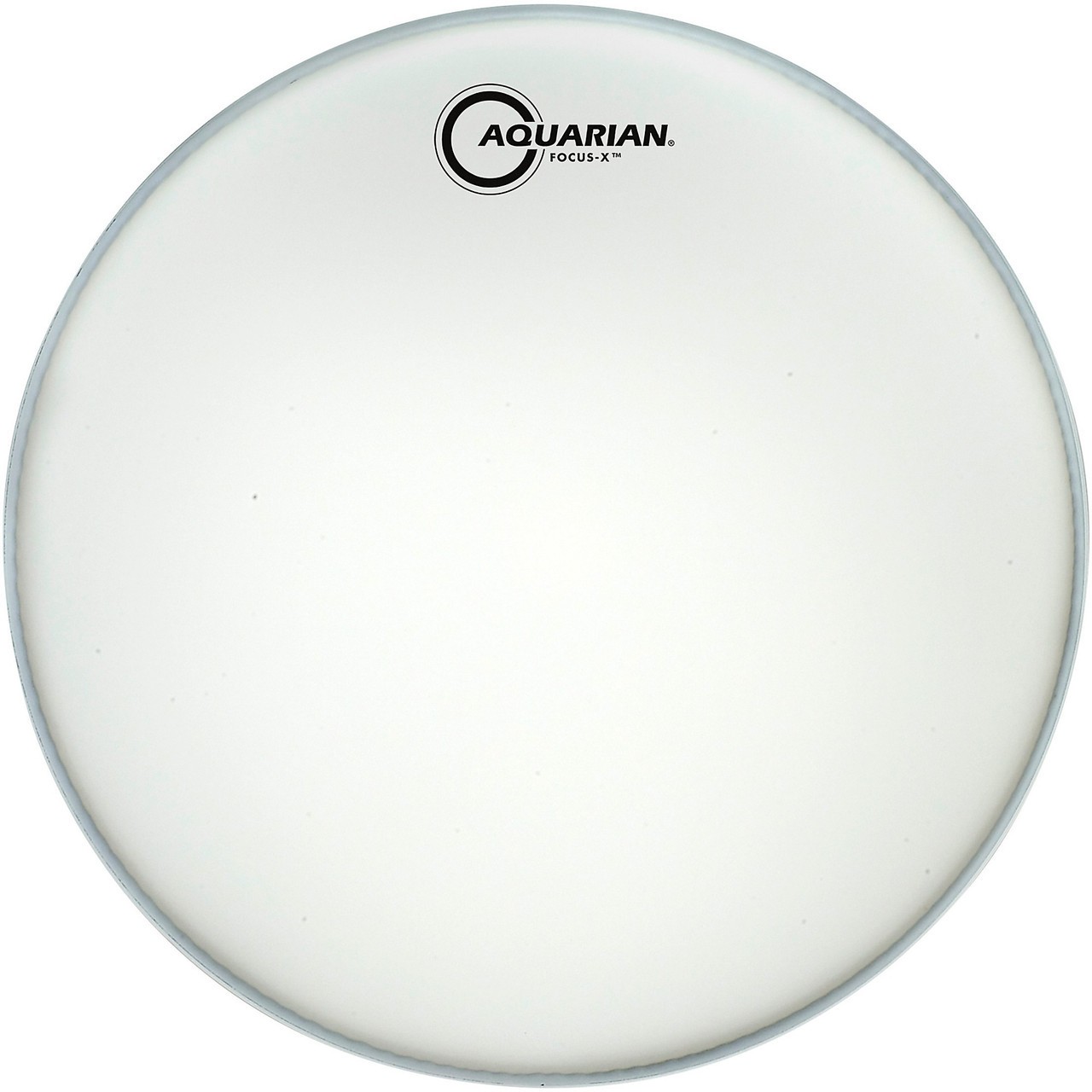 Aquarian Focus-X White Texture Coated Single Ply Drumhead w/ Focus-X Ring 14"
