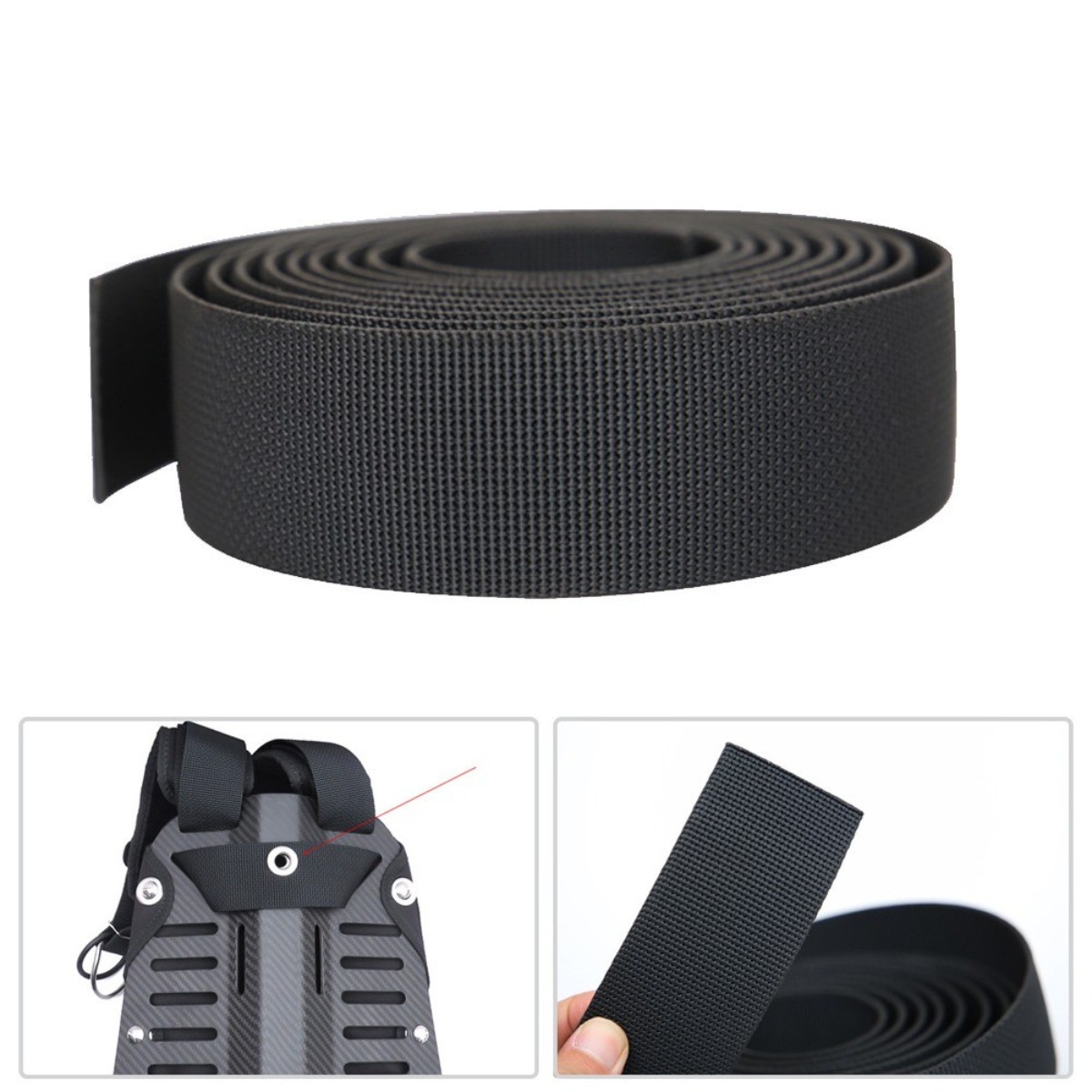For All Wing-BCD Backplats 3.5m Technical Scuba Diving Backplate Webbing Dive