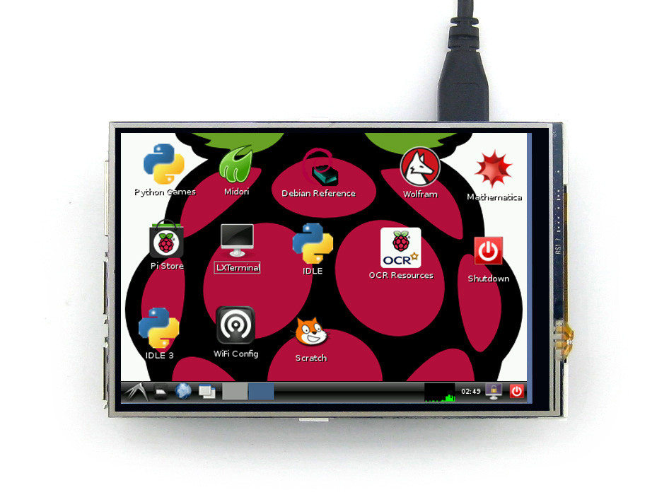 Waveshare 4inch XPT2046 Touch Screen  Raspberry Pi TFT LCD 320×480 Resistive SPI