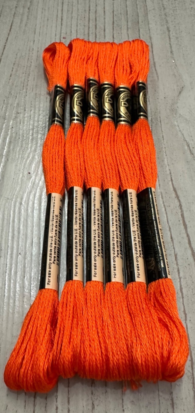 Poppy #608 DMC Mouline Special 25 Embroidery Floss 8M Lot of 6