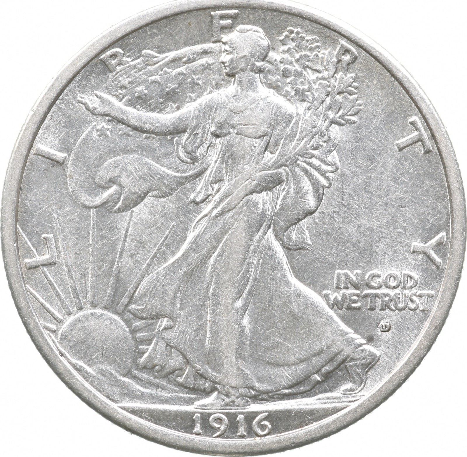1916-D Walking Liberty Half Dollar *3717