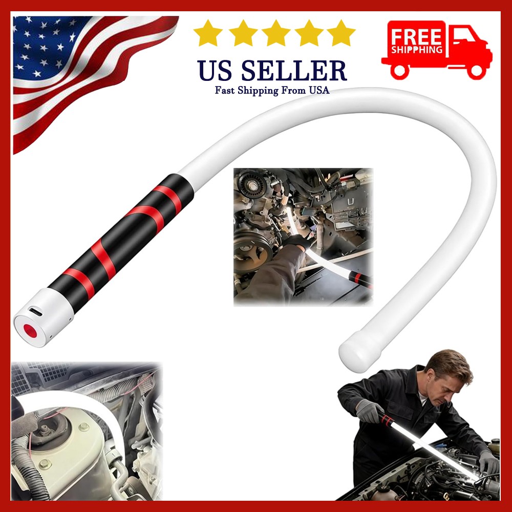 Flexible LED Flashlight Stick Bendable Work Light Mechanic Car Repair Inspection